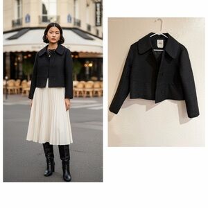 Love, Bonito Black Cropped Blazer Jacket size 4